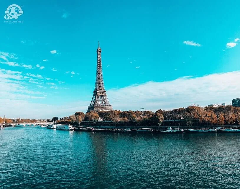 4. An Eiffel Tower on a body of water- Paris, France-min